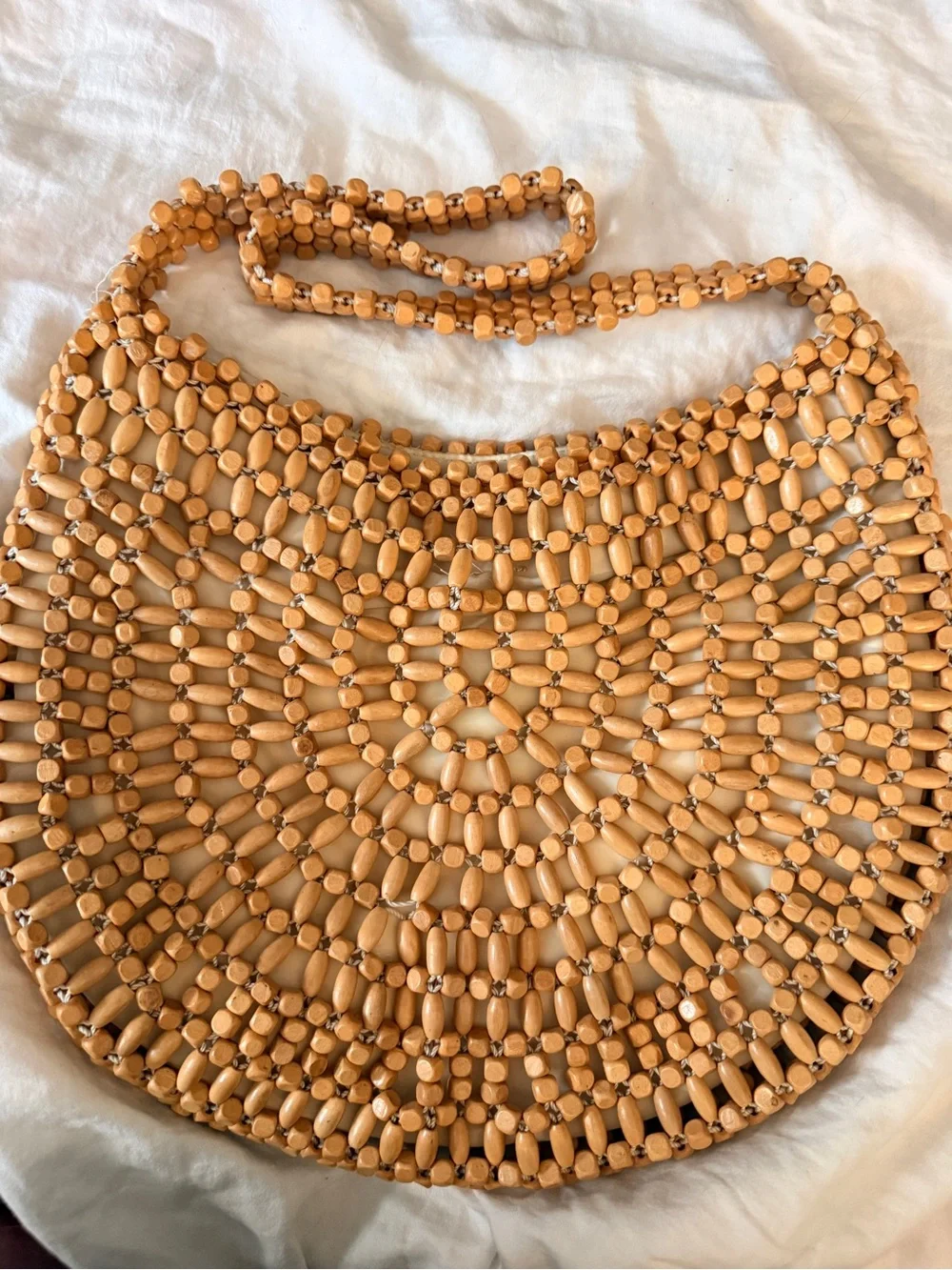 NWOT Get this Beautiful Sak Wooden Beaded Lightweight Hobo Bag at a STEAL today!
